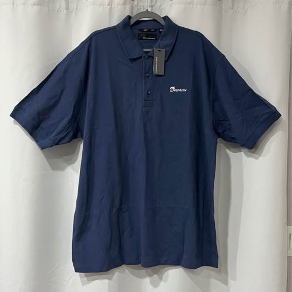 NEW With Tags Greg Norman Golf Polo Shirt Mens XXL Navy Blue Miami Dolphins